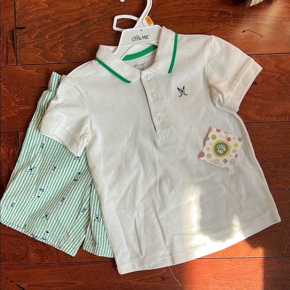 Little Me 2 Piece Golf Set, Polo and Shorts